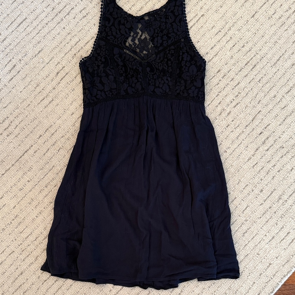 Abercrombie & Fitch Navy Lace Mini Dress, size small